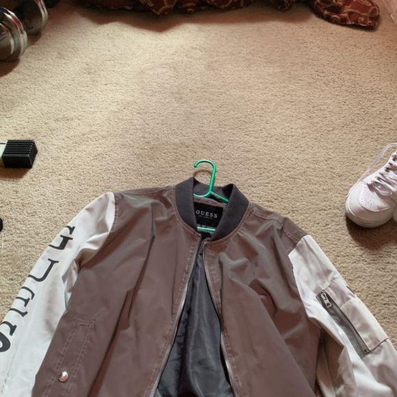 guess reflective bomber jacket